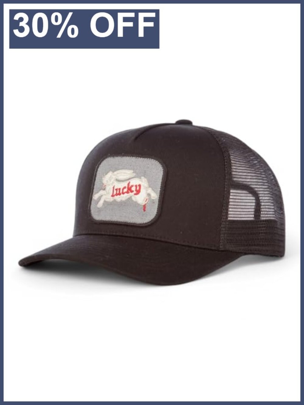 Embroidered Rabbit Patch Trucker Snapback Hat Mesh Back Adjustable - Picture 4 of 5